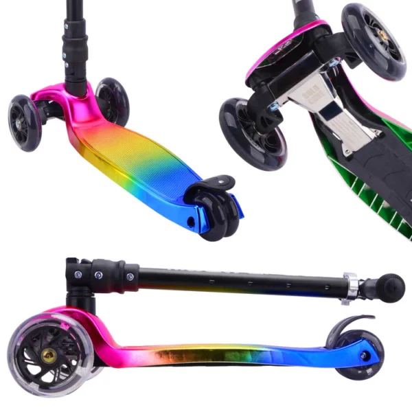 Bold Cube Big Fold 3 Wheel Scooter - Candy Floss - Image 7