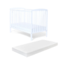 Baby Elegance White Starlight Cot & Ecofibre Mattress Bundle