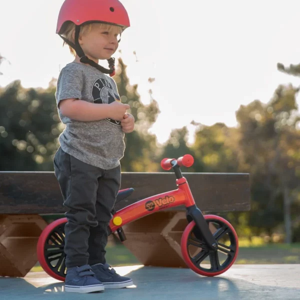 YVolution Y Velo Senior Balance Bike Red & Grey - Image 3