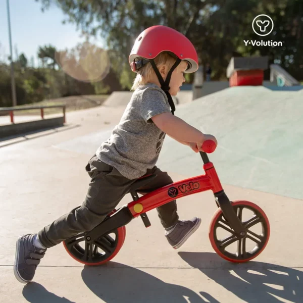 YVolution Y Velo Senior Balance Bike Red & Grey - Image 4
