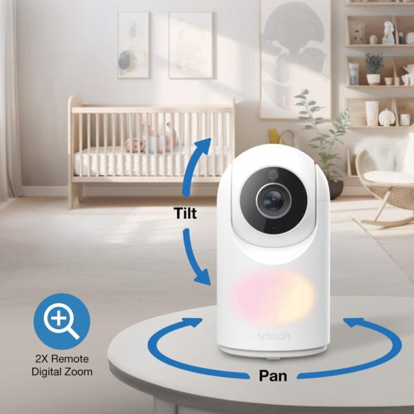 VTech VM5467 5inch Pan & Tilt Video Monitor with Night Light - Image 4