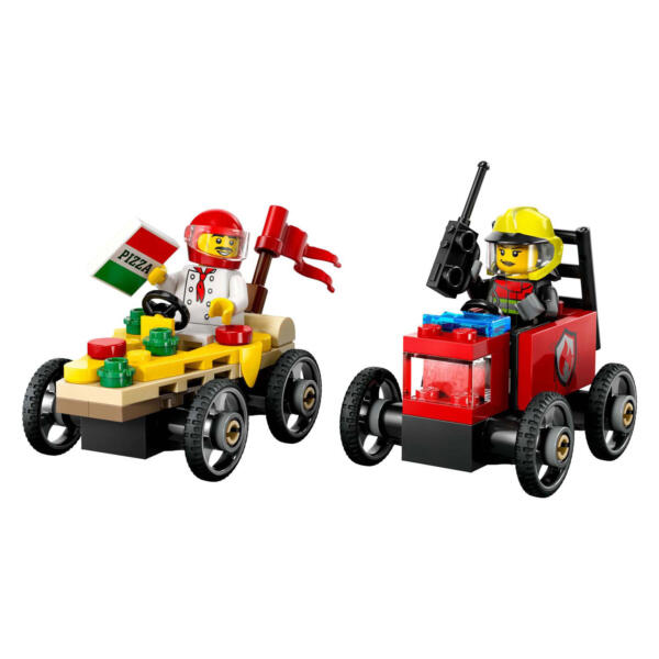 LEGO City 60458 Pizza vs. Fire Truck Race Car Pack