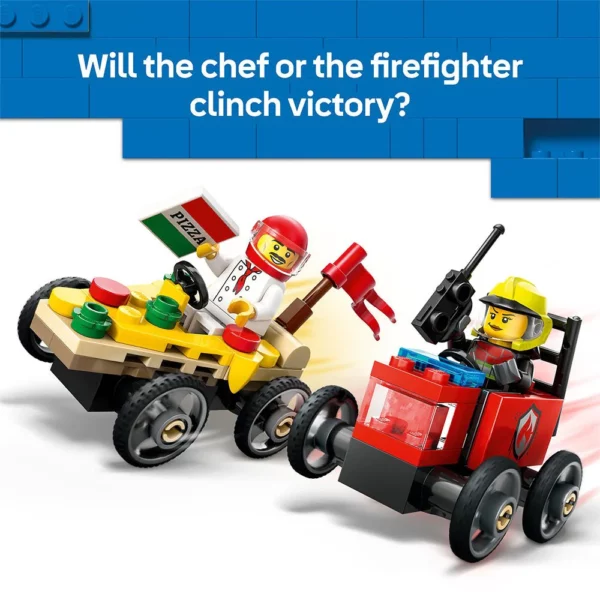 LEGO City 60458 Pizza vs. Fire Truck Race Car Pack - Image 3