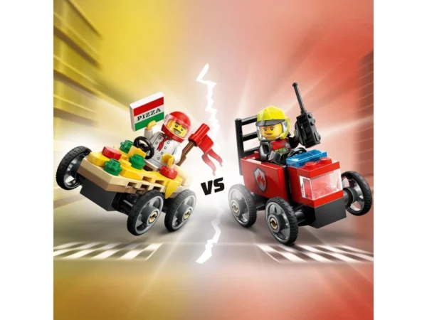 LEGO City 60458 Pizza vs. Fire Truck Race Car Pack - Image 8