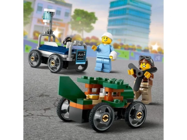 LEGO City 60459 Airplane vs. Hospital Bed Race Car Pack - Image 6