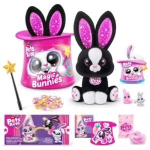 Pets Alive Magic Bunnies Interactive Plush Set Black