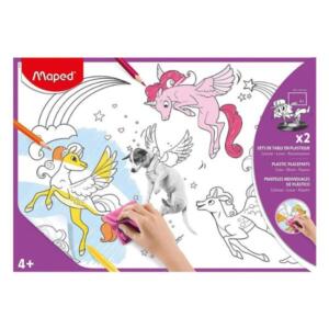 Maped Set of 2 Pink Colouring Placemats