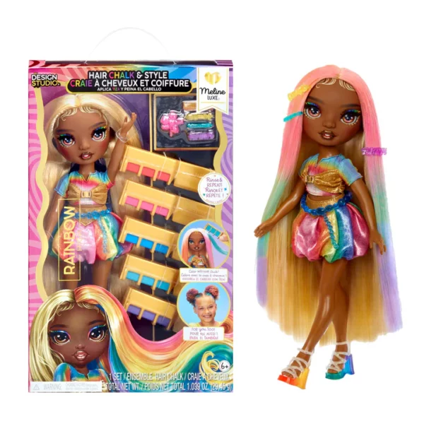 Rainbow High Doll Hair Chalk & Style Meline Luxe - Image 7