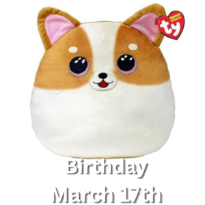 TY Squish-A-Boo Tanner Dog 20cm