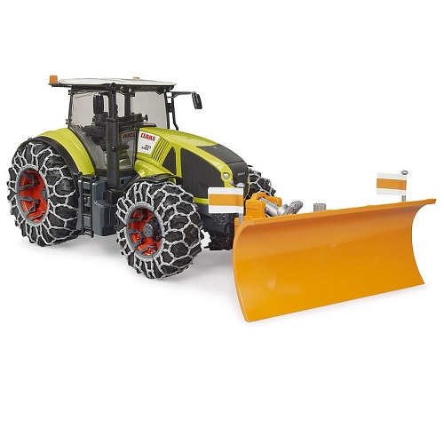 Bruder 1:16 Claas Axion 950 with Snow Chains and Snow Plow - Image 4