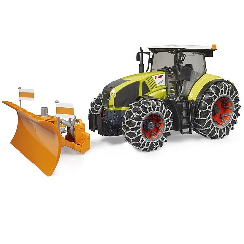 Bruder 1:16 Claas Axion 950 with Snow Chains and Snow Plow - Image 3