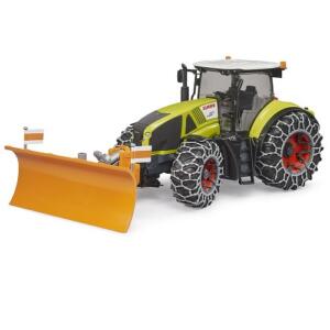 Bruder Claas Axion 950 with Snow Chains and Snow Plow