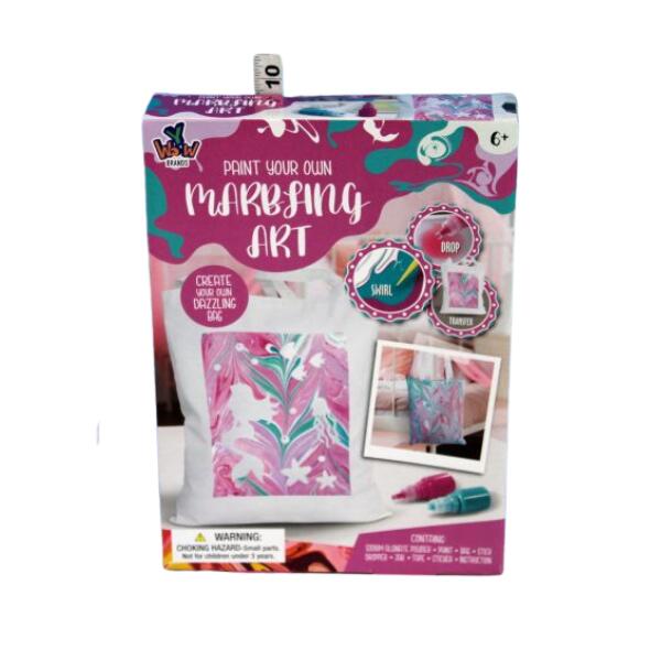 Paint Your Own Marbling Handbag