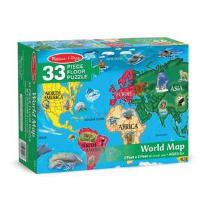 Melissa & Doug 33 Piece World Floor Puzzle