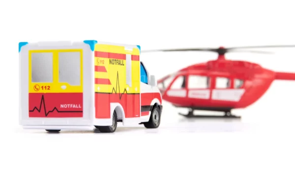Siku 1:87 Mercedes-Benz Ambulance and Helicopter - Image 3