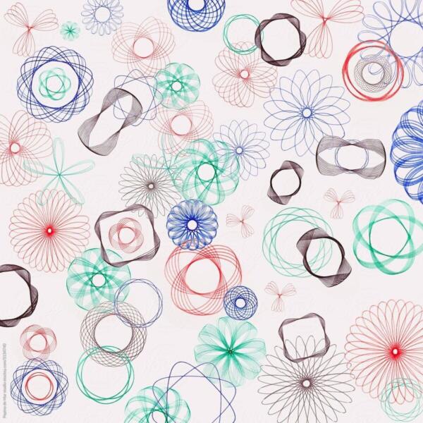 Spiral Art Kit with Pens & Stencil - Image 2