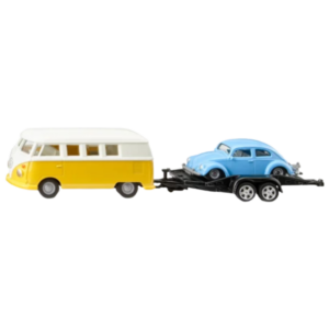 Siku 1:50 VW T1 with Trailer and VW Beetle