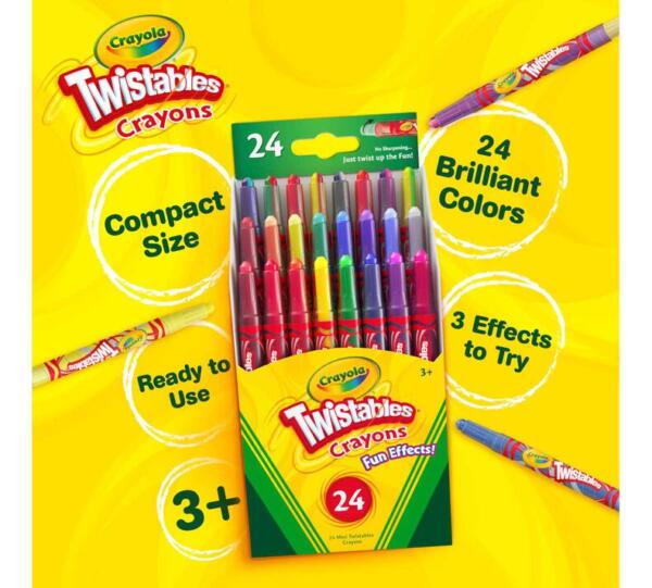 Crayola Fun Effects Twistables Crayons 24 Pack - Image 3