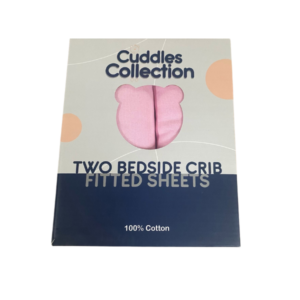 Cuddles-Collection-2-pink-bedside-crib-fitted-sheets-