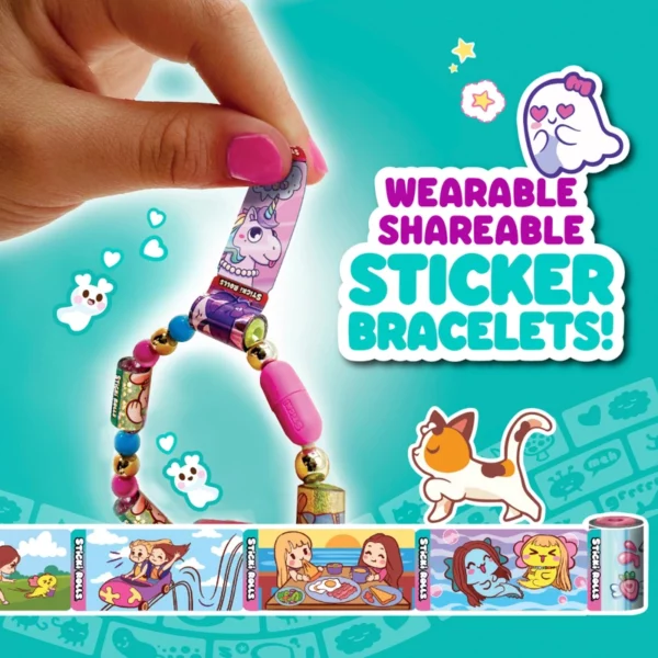 Sticki Rolls Anna & Erin Sticker Jewellery Making Set BFF Bracelets - Image 2