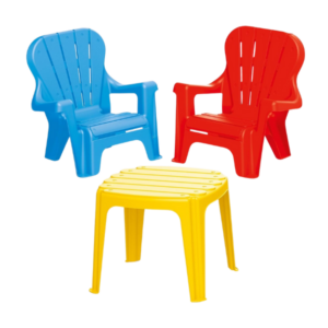 Kids Plastic Table & Chairs Set
