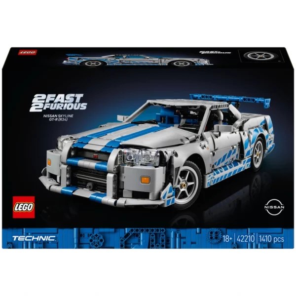 LEGO Technic 42210 2 Fast 2 Furious Nissan Skyline GT-R (R34) Car Set