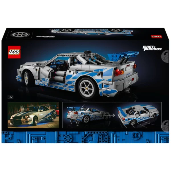 LEGO Technic 42210 2 Fast 2 Furious Nissan Skyline GT-R (R34) Car Set - Image 8