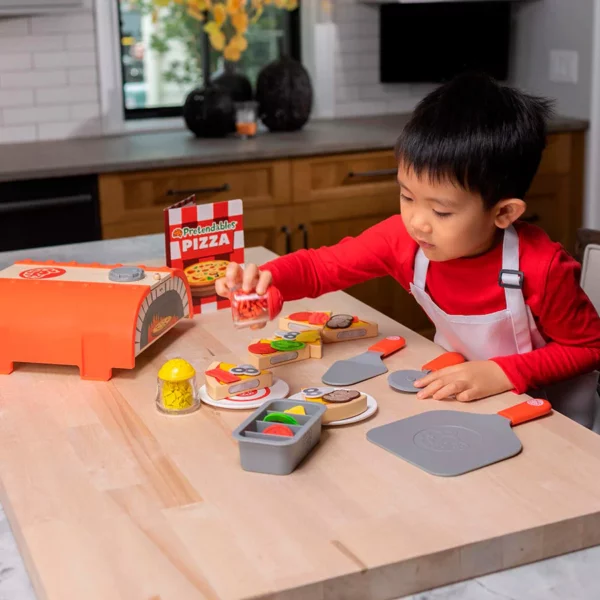 Pretendables Pizza Oven Set Pretend Play - Image 8