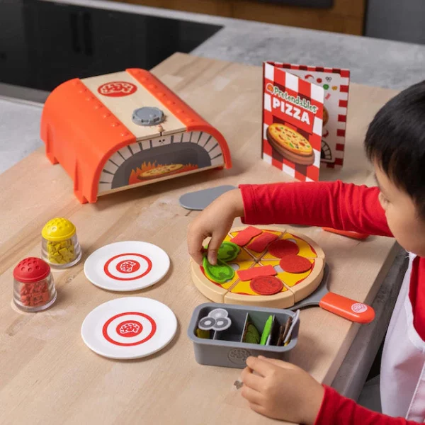 Pretendables Pizza Oven Set Pretend Play - Image 5
