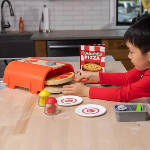 Pretendables Pizza Oven Set Pretend Play - Image 4