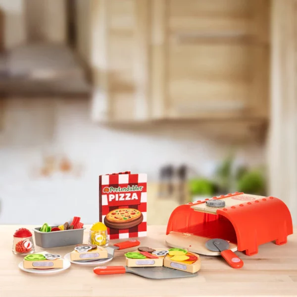 Pretendables Pizza Oven Set Pretend Play - Image 3
