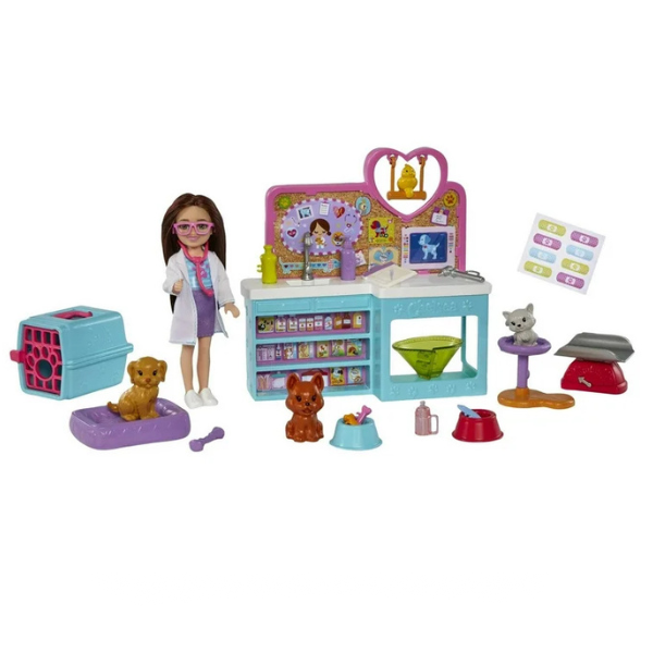 Barbie Doll Chelsea Pet Vet Playset