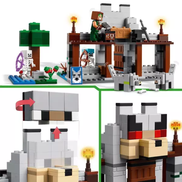 LEGO Minecraft 21261 World The Wolf Stronghold Set - Image 5