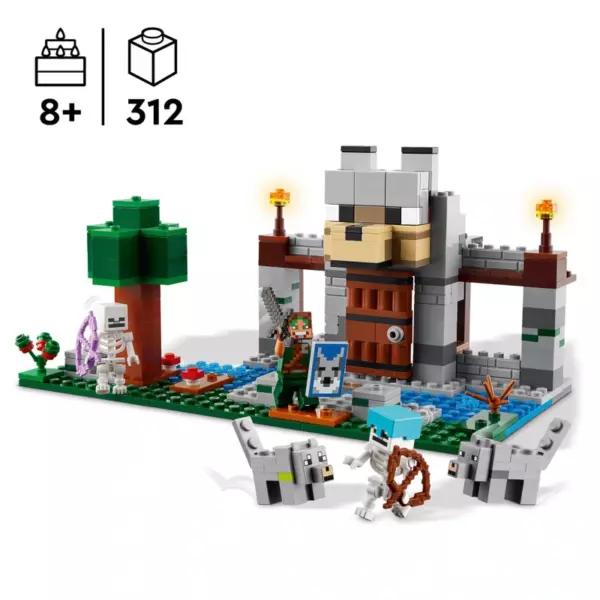 LEGO Minecraft 21261 World The Wolf Stronghold Set - Image 2