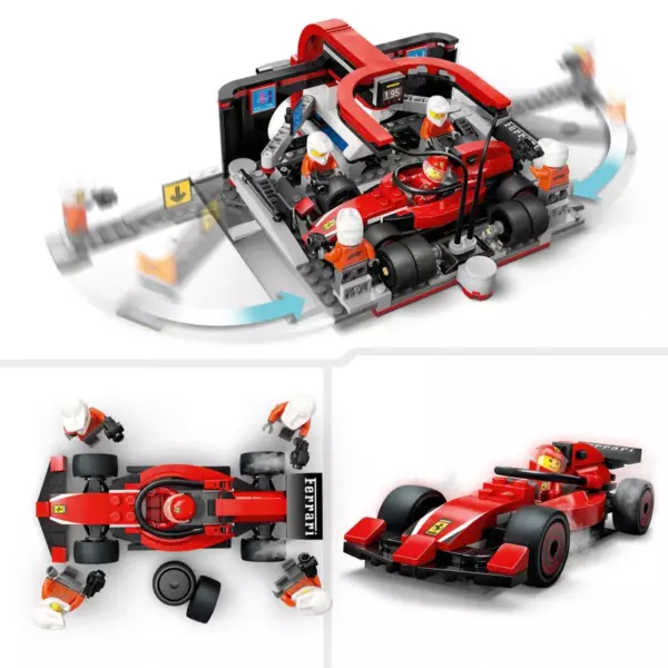 LEGO City 60443 F1 Pit Stop & Pit Crew with Ferrari Car Set - Image 5