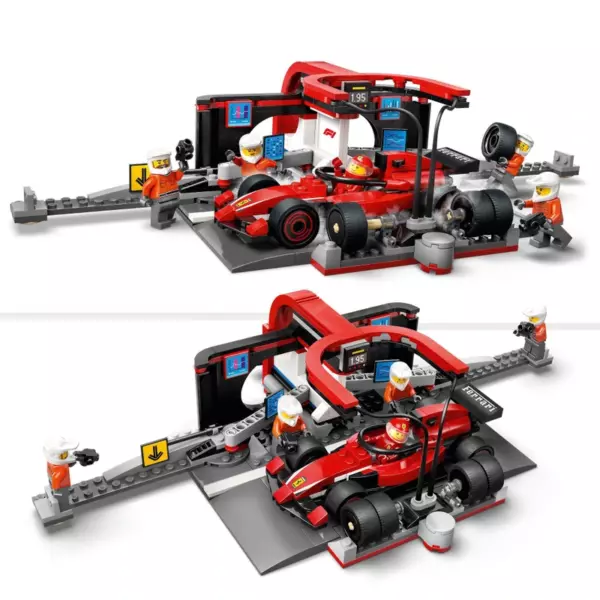 LEGO City 60443 F1 Pit Stop & Pit Crew with Ferrari Car Set - Image 4