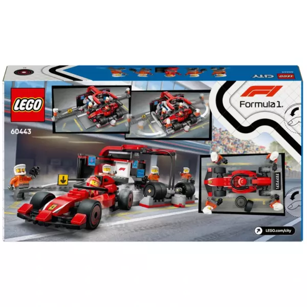 LEGO City 60443 F1 Pit Stop & Pit Crew with Ferrari Car Set