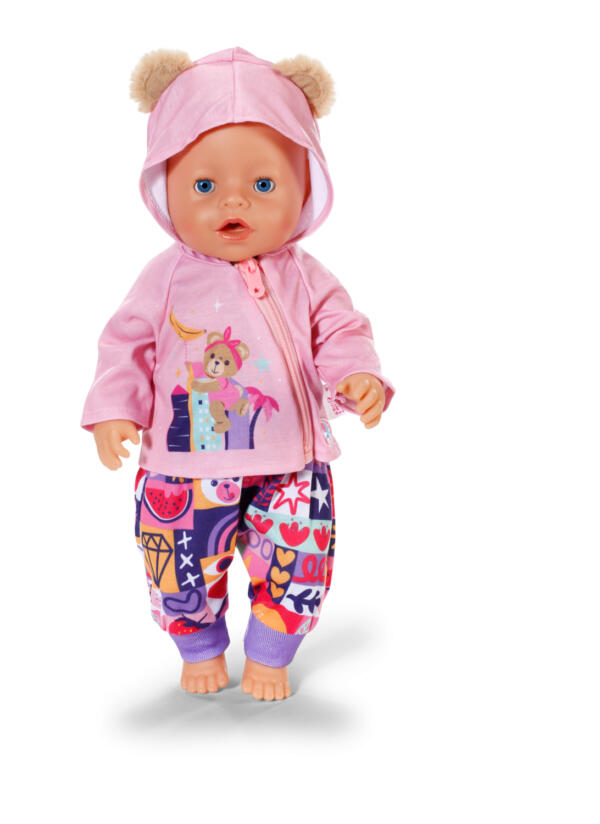 Baby Born Patterned Pants and Pink Jacket Newborn Outfit 43cm - Image 2
