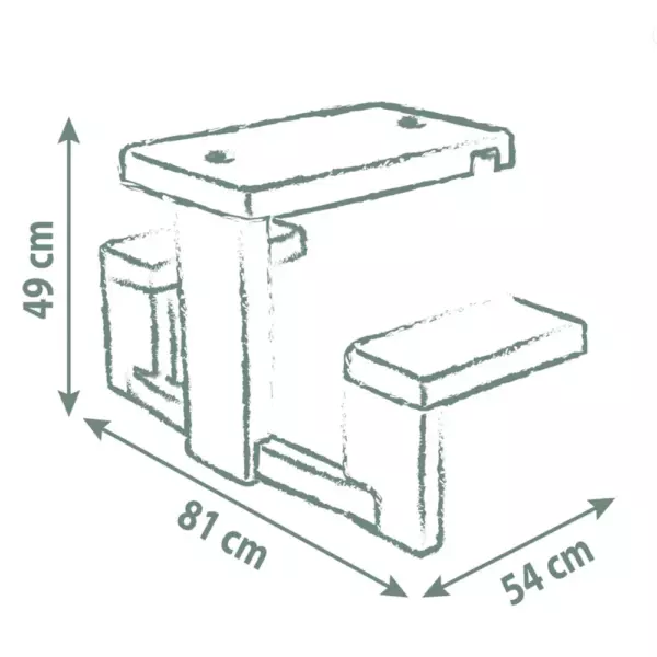 Smoby Life Picnic Table (Playhouse Accessory) - Image 4