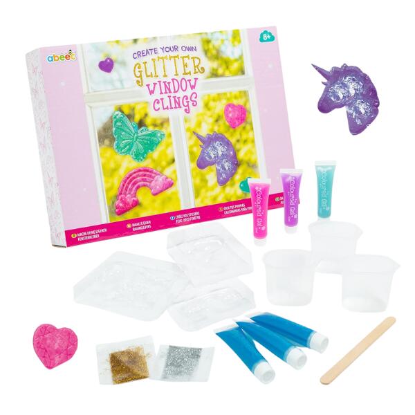 Create Your Own Glitter Window Clings