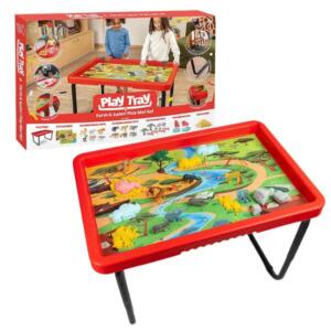 Play Tray Activity Table with Play Mat Set Farm and Safari Theme