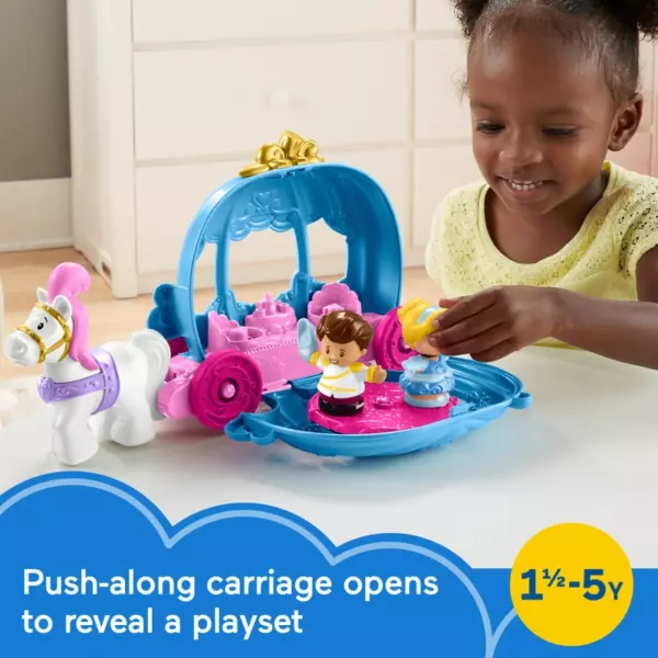 Fisher-Price Little People Disney Princess Playset Cinderella's Dancing Carriage - Image 3