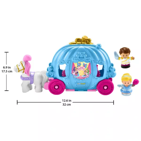 Fisher-Price Little People Disney Princess Playset Cinderella's Dancing Carriage - Image 6