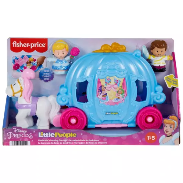 Fisher-Price Little People Disney Princess Playset Cinderella's Dancing Carriage - Image 8