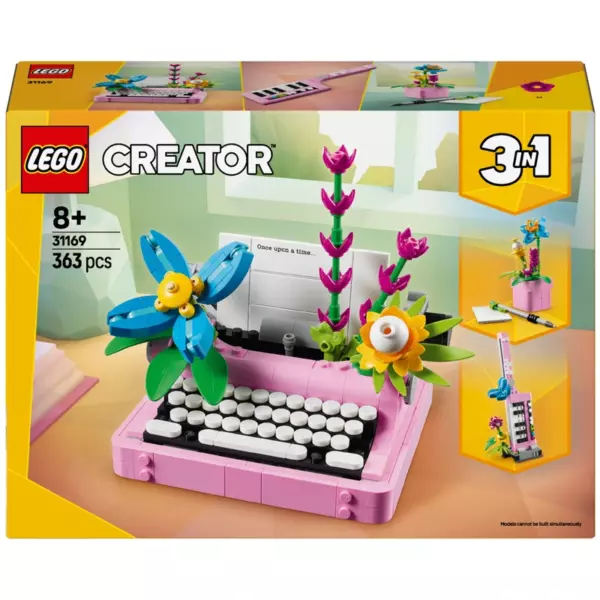 LEGO Creator 31169 3-in-1 Typewriter with Flowers Set