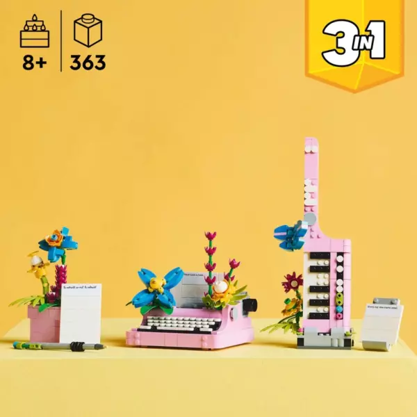 LEGO Creator 31169 3-in-1 Typewriter with Flowers Set - Image 6