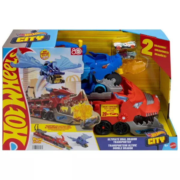 Hot Wheels City Ultimate Dual Dragon Transporter Playset