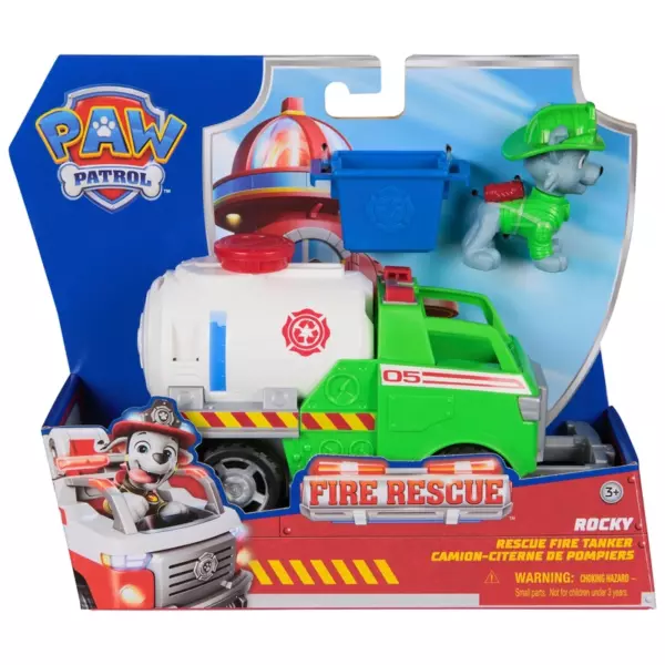 PAW Patrol Fire Rescue Vehicle Rocky with Rescue Fire Tanker - Image 5