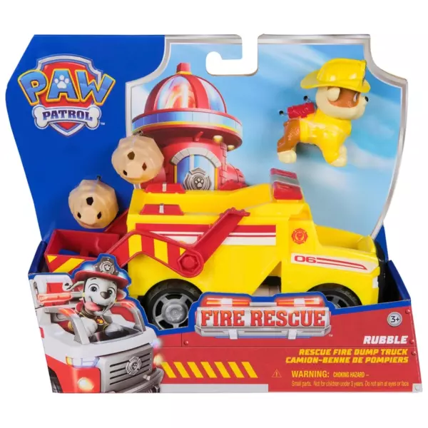 PAW Patrol Fire Rescue Vehicle Rubble with Rescue Fire Dump Truck - Image 5