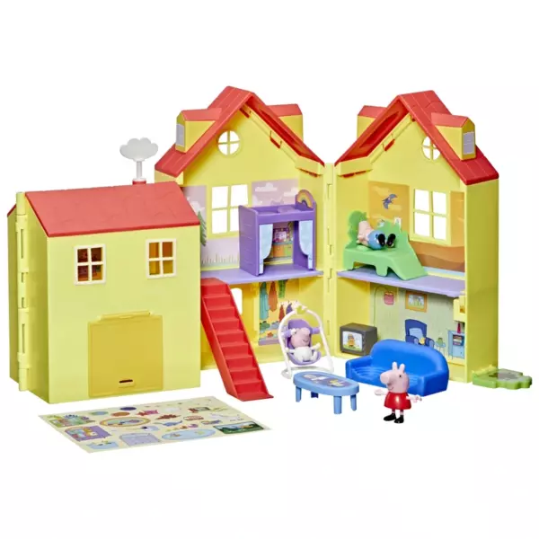 Peppa Pig's Big Family House Playset with Baby Evie Playset - Image 8